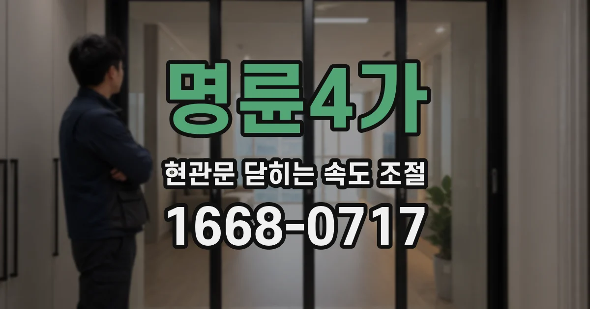 명륜4가 현관문 닫히는 속도 조절
