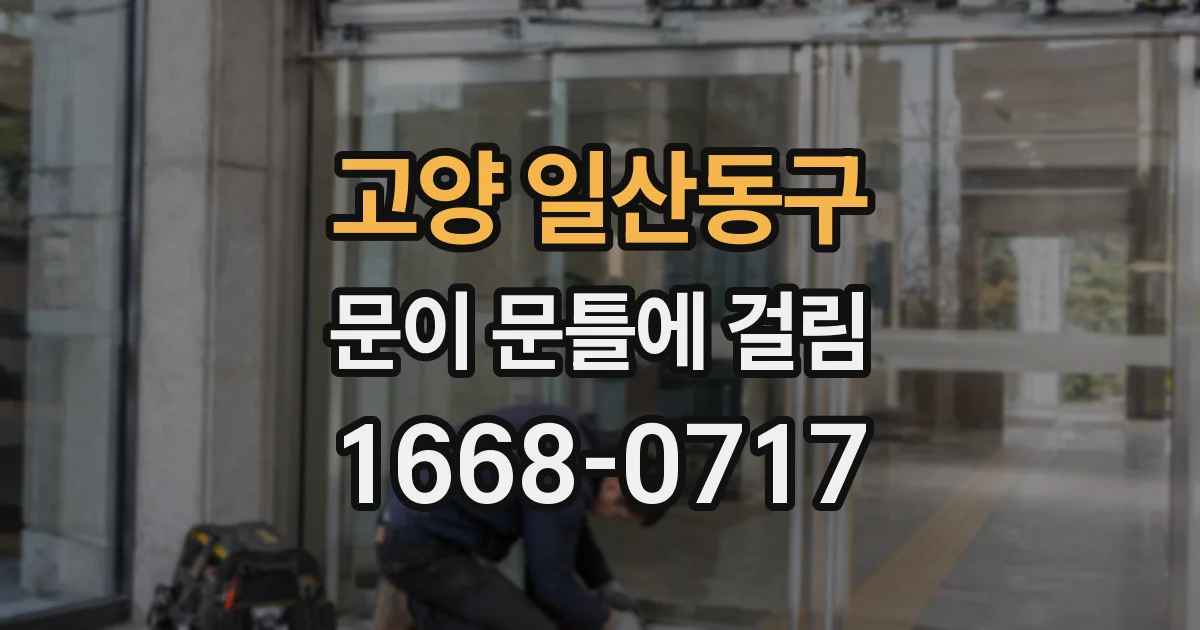 고양 일산동구 문이 문틀에 걸림
