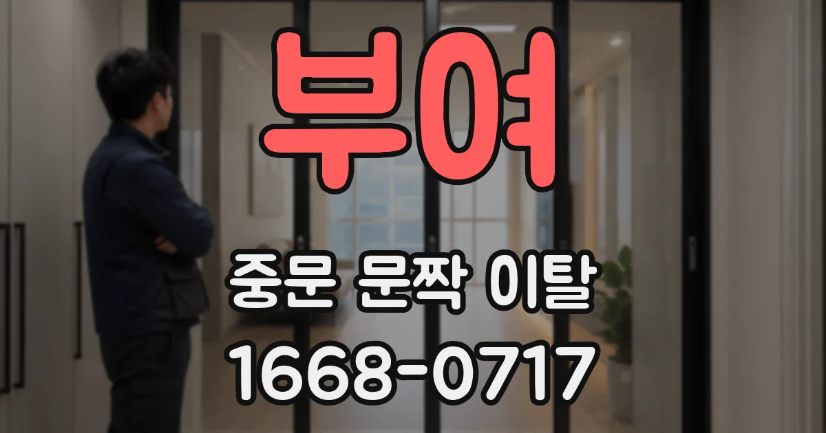 부여 중문 문짝 이탈