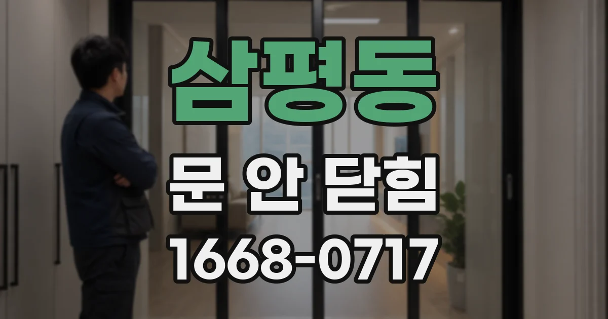 삼평동 문 안 닫힘