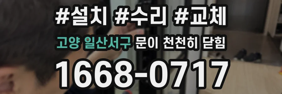 고양 일산서구 문이 천천히 닫힘
