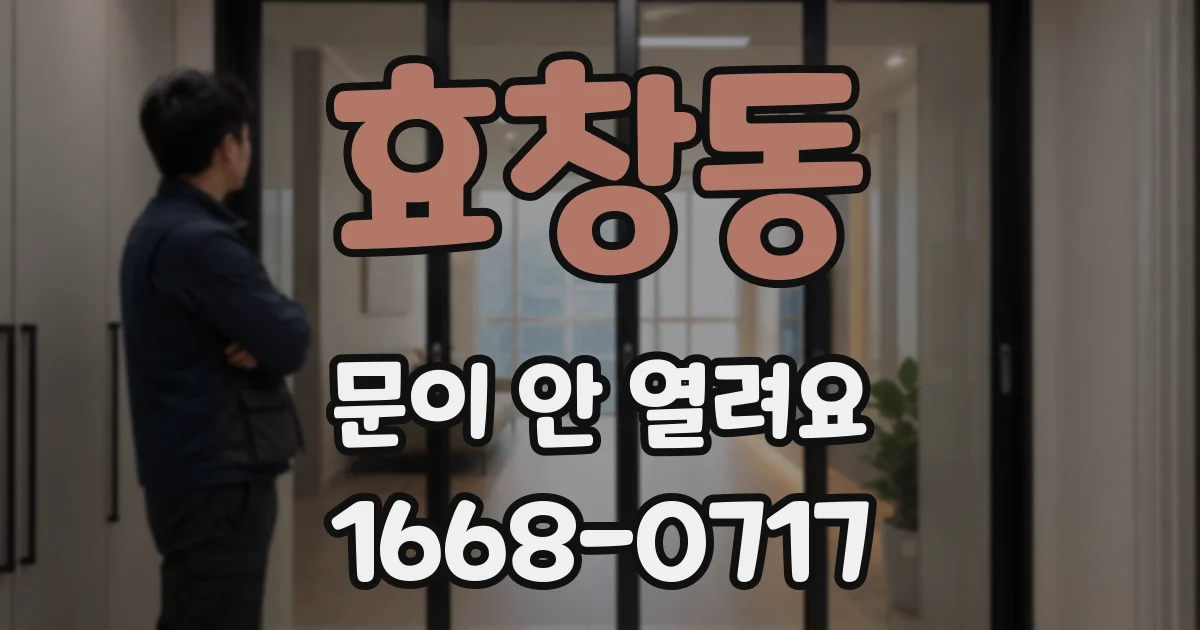 효창동 문이 안 열려요