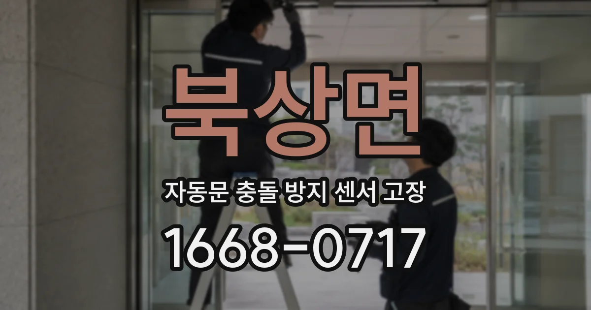 북상면 자동문 충돌 방지 센서 고장