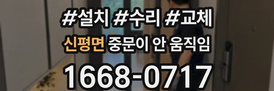 신평면 중문이 안 움직임