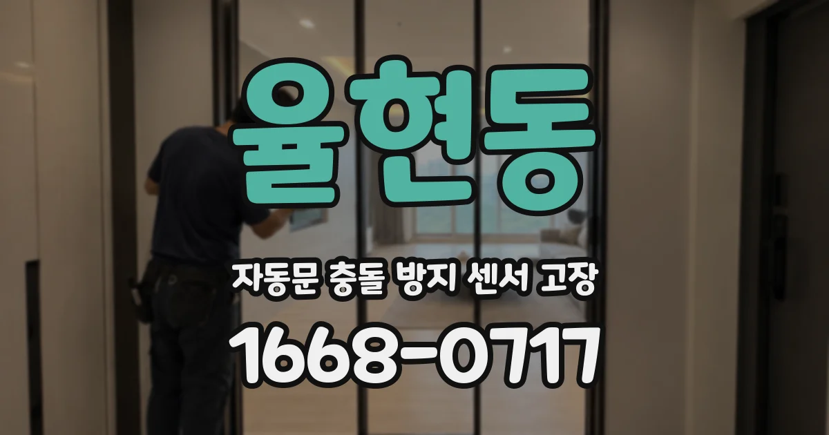 율현동 자동문 충돌 방지 센서 고장
