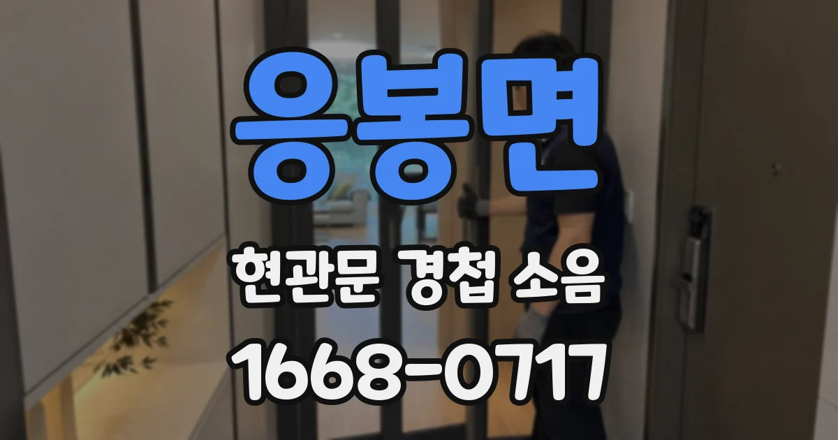 응봉면 현관문 경첩 소음