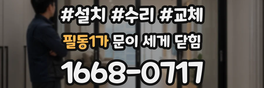 필동1가 문이 세게 닫힘