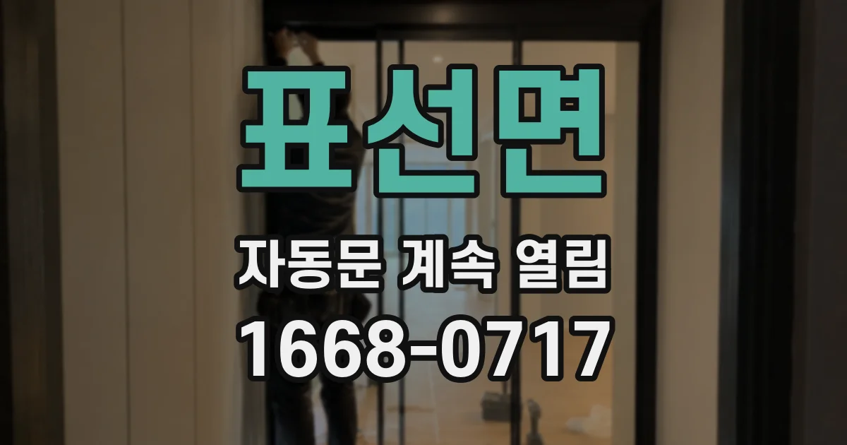표선면 자동문 계속 열림