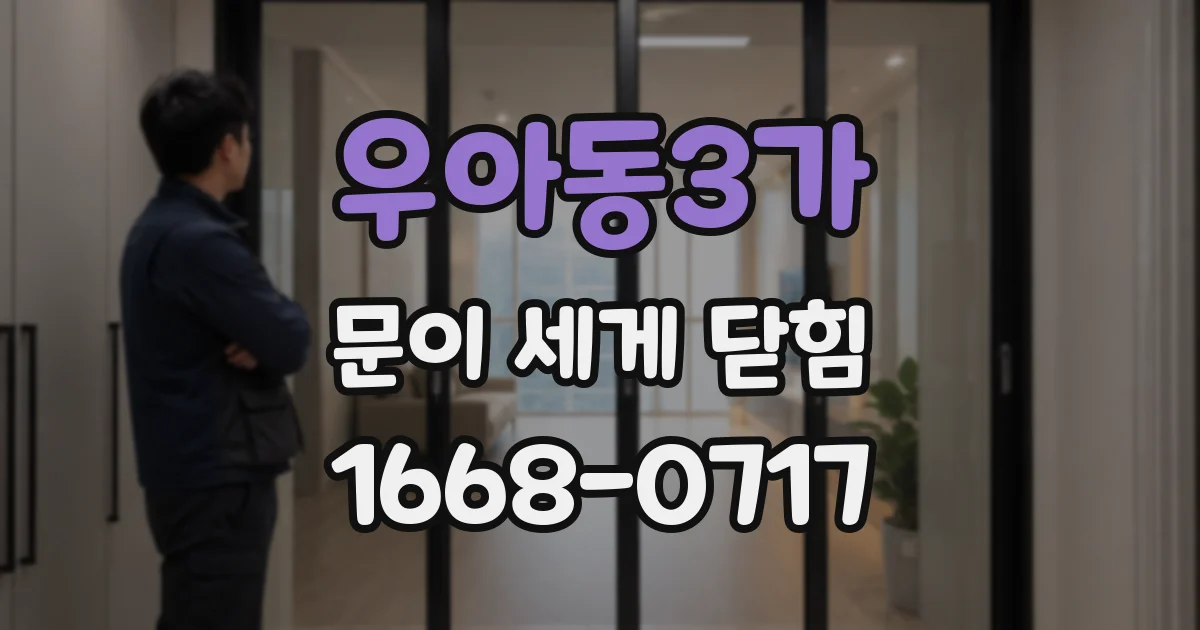 우아동3가 문이 세게 닫힘