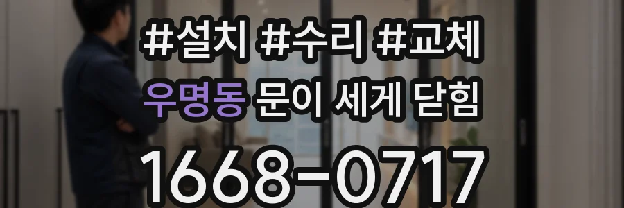 우명동 문이 세게 닫힘