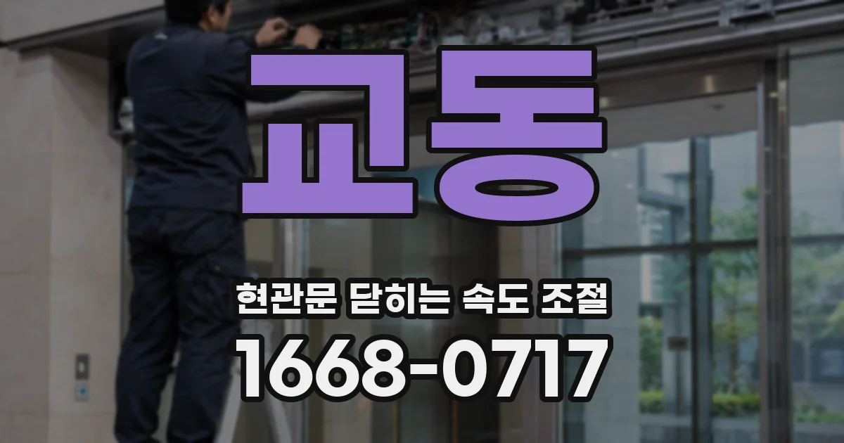 교동 현관문 닫히는 속도 조절