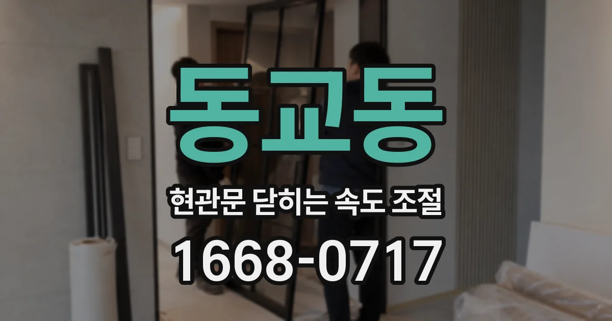 동교동 현관문 닫히는 속도 조절