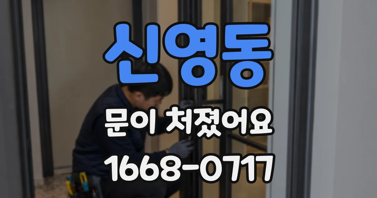 신영동 문이 처졌어요