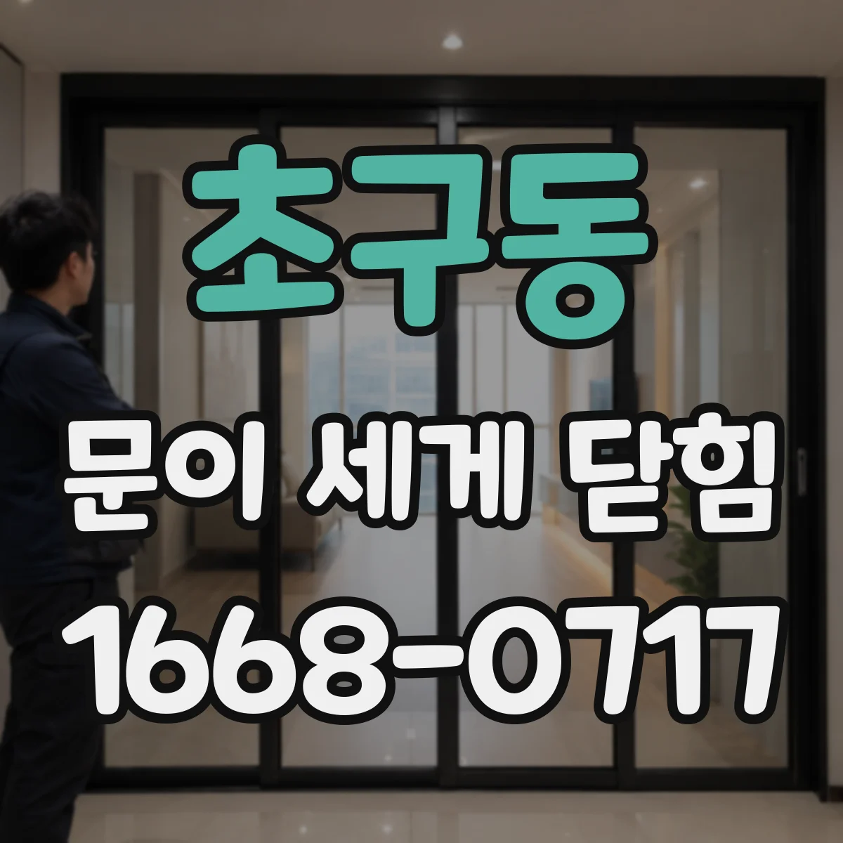 초구동 문이 세게 닫힘