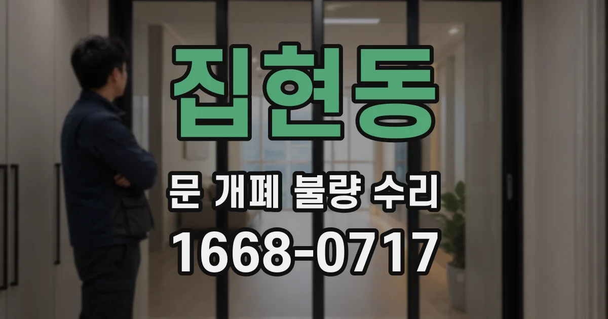 집현동 문 개폐 불량 수리