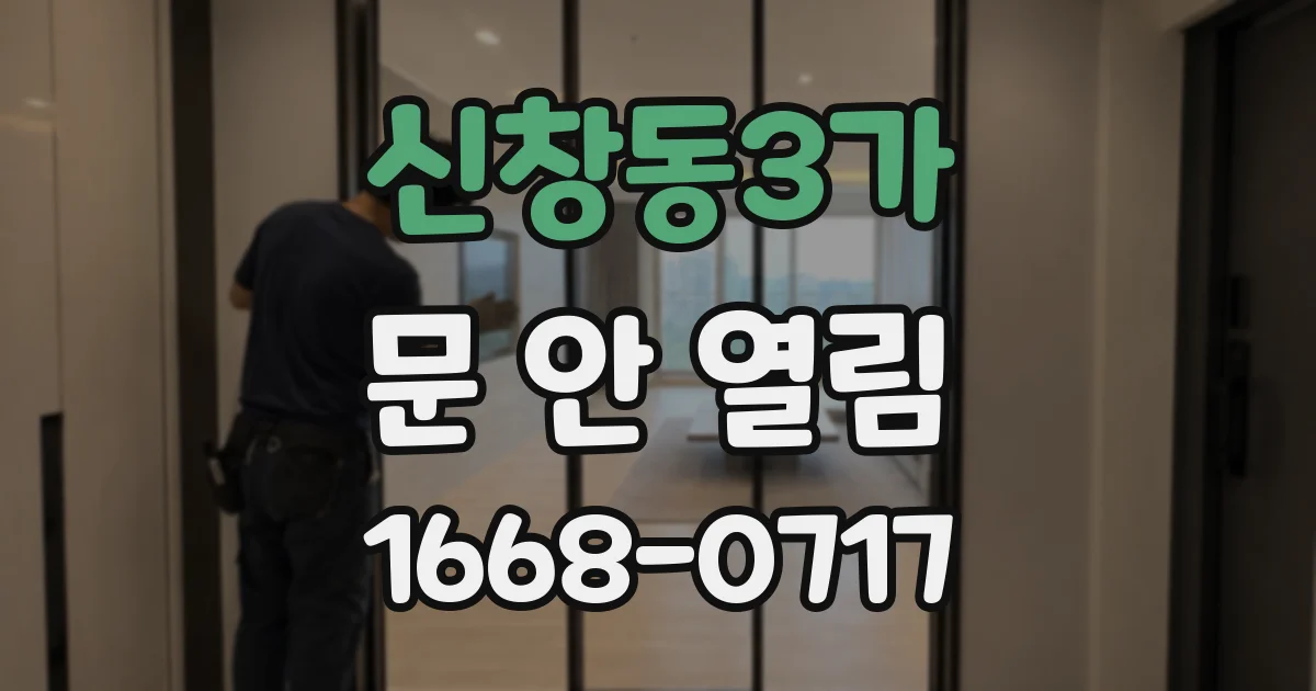 신창동3가 문 안 열림