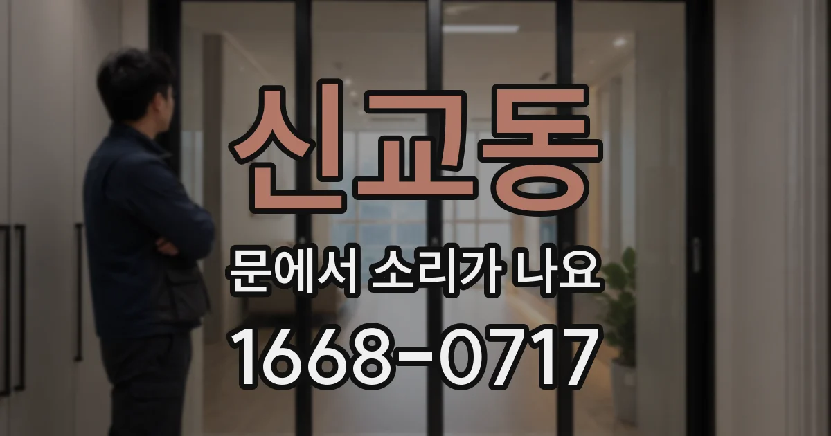 신교동 문에서 소리가 나요