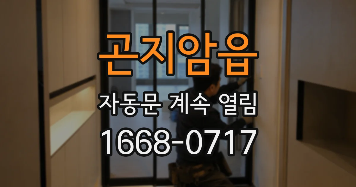 곤지암읍 자동문 계속 열림