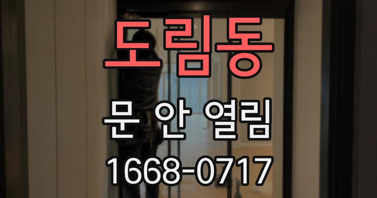 도림동 문 안 열림