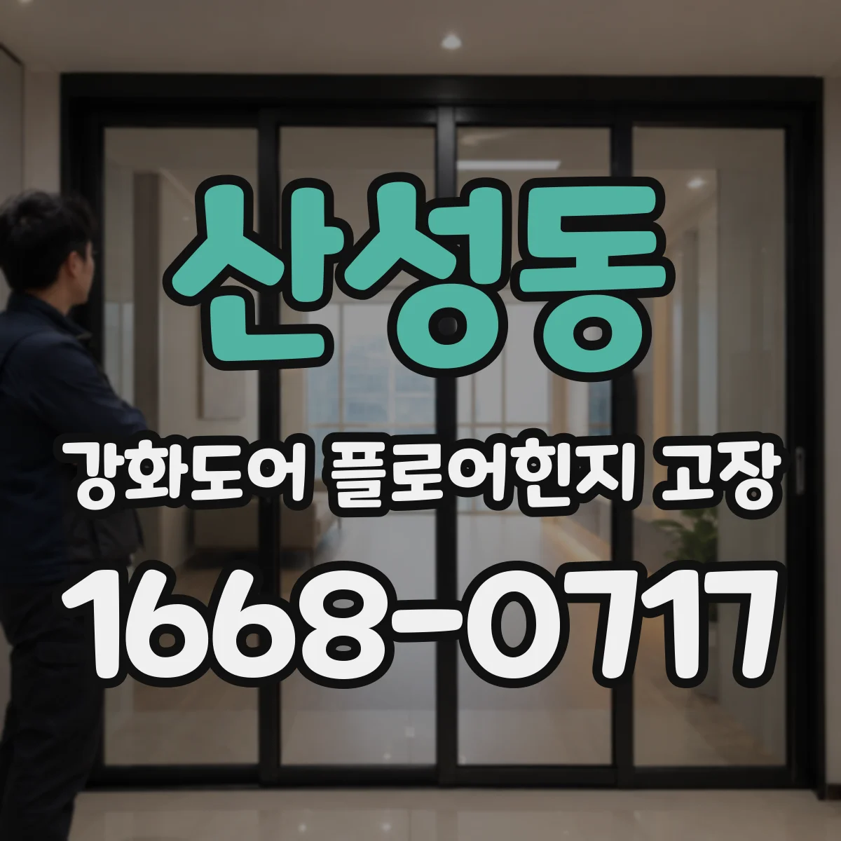 산성동 강화도어 플로어힌지 고장