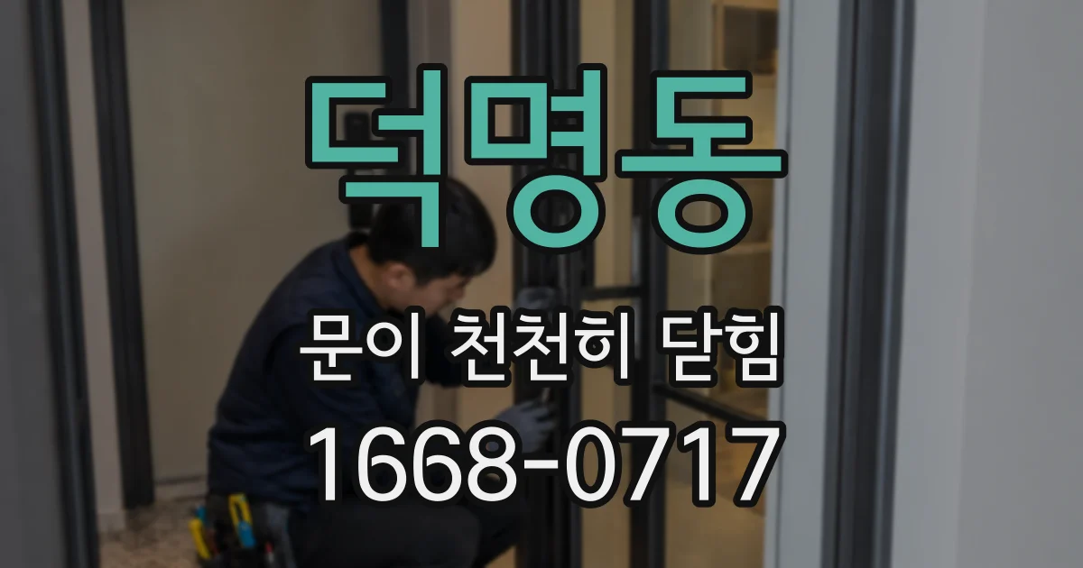 덕명동 문이 천천히 닫힘