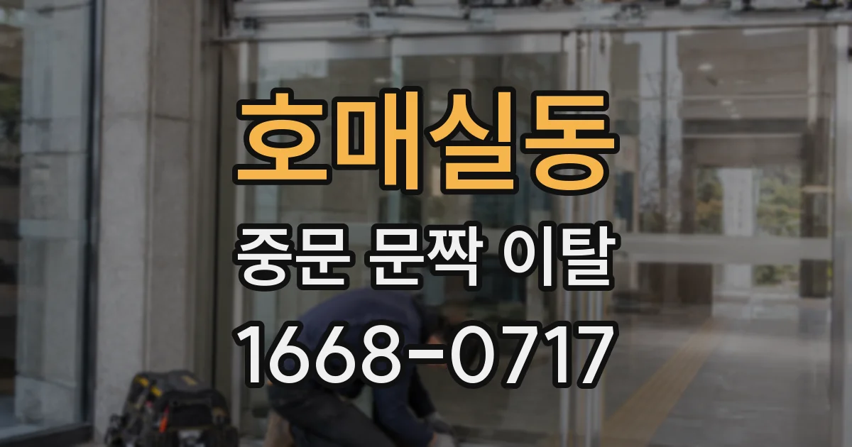 호매실동 중문 문짝 이탈