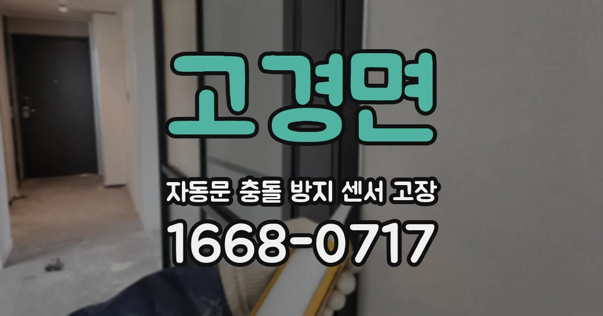 고경면 자동문 충돌 방지 센서 고장