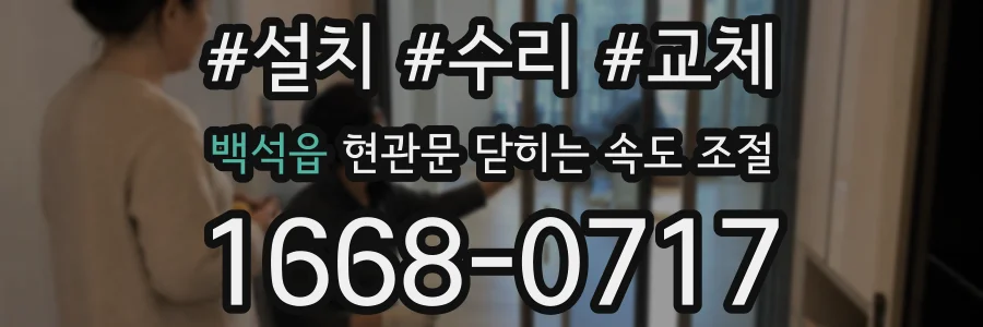 백석읍 현관문 닫히는 속도 조절