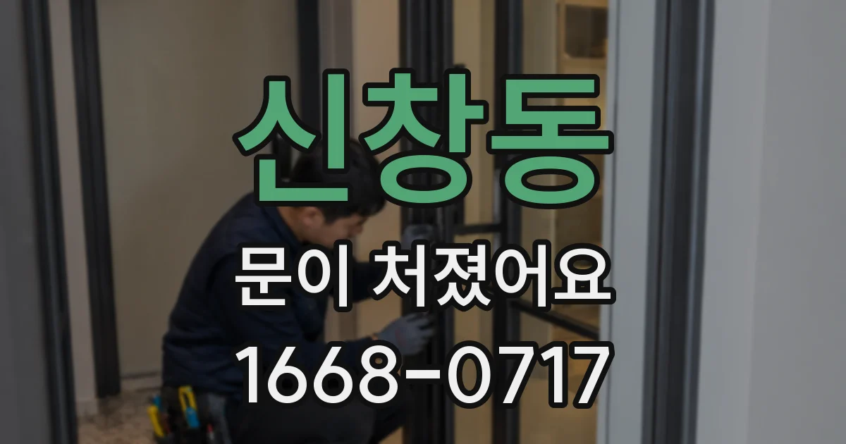 신창동 문이 처졌어요
