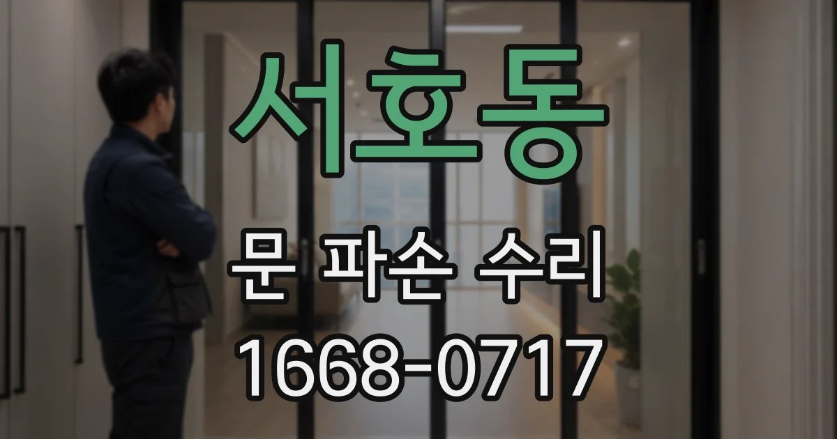 서호동 문 파손 수리