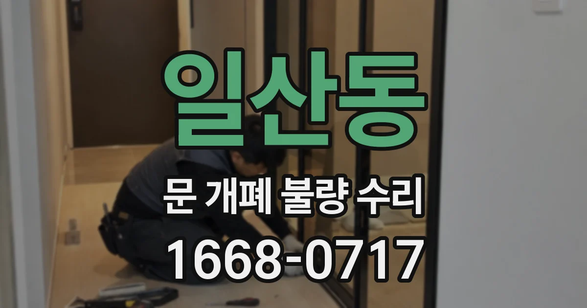 일산동 문 개폐 불량 수리