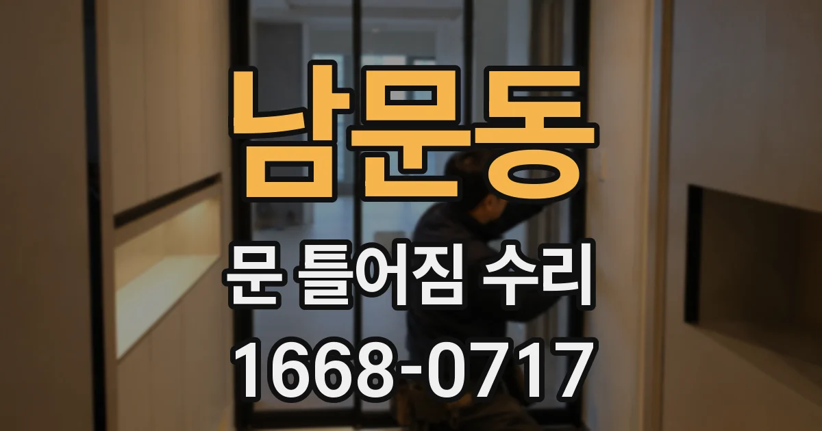 남문동 문 틀어짐 수리