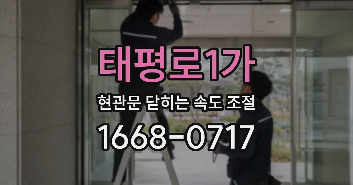 태평로1가 현관문 닫히는 속도 조절