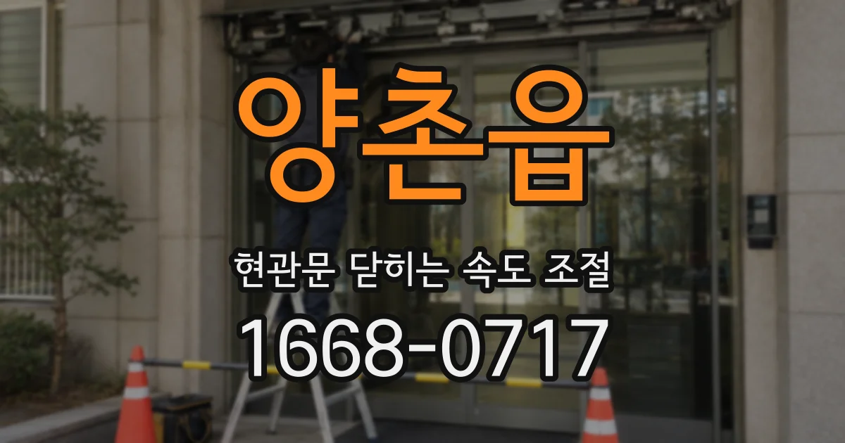 양촌읍 현관문 닫히는 속도 조절