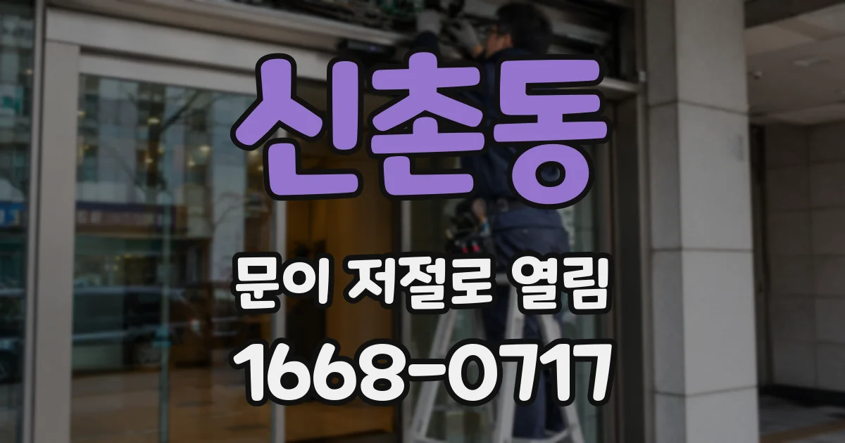 신촌동 문이 저절로 열림