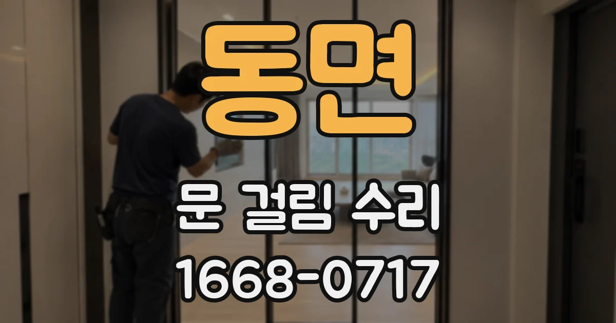동면 문 걸림 수리