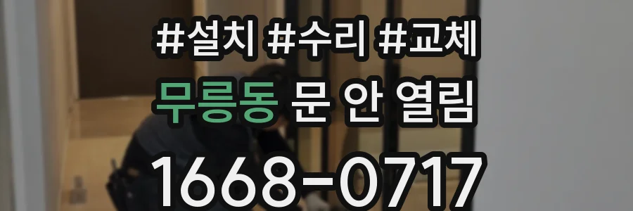 무릉동 문 안 열림