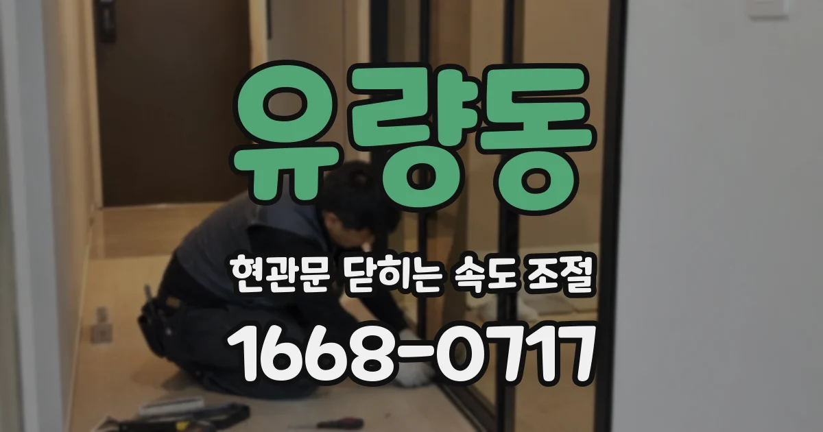 유량동 현관문 닫히는 속도 조절