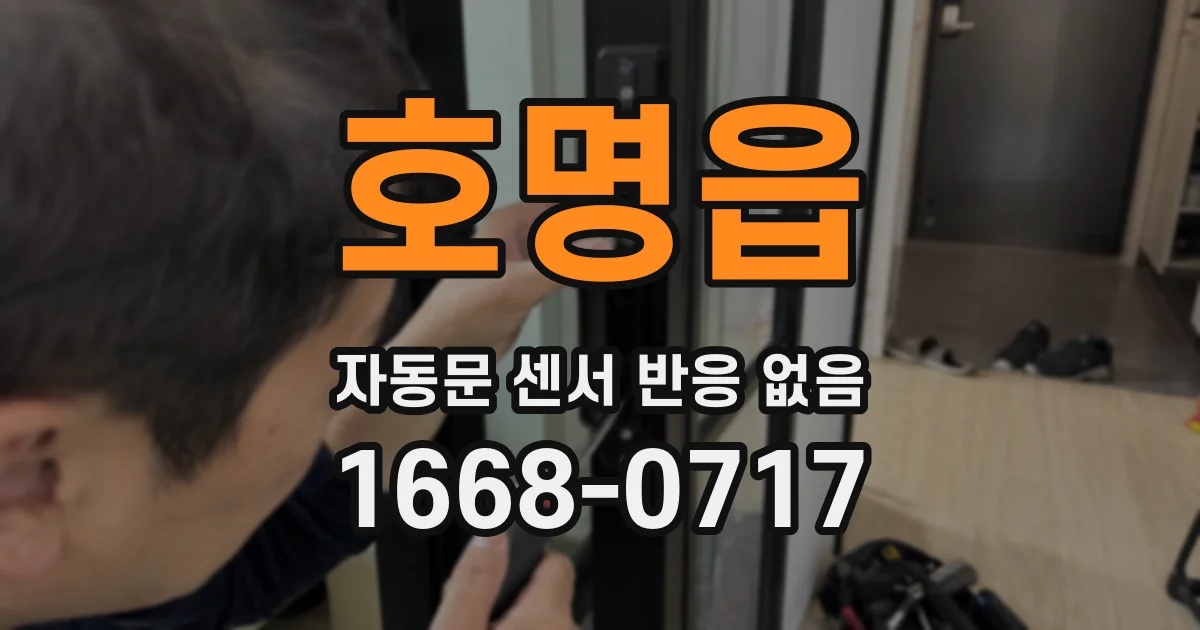 호명읍 자동문 센서 반응 없음