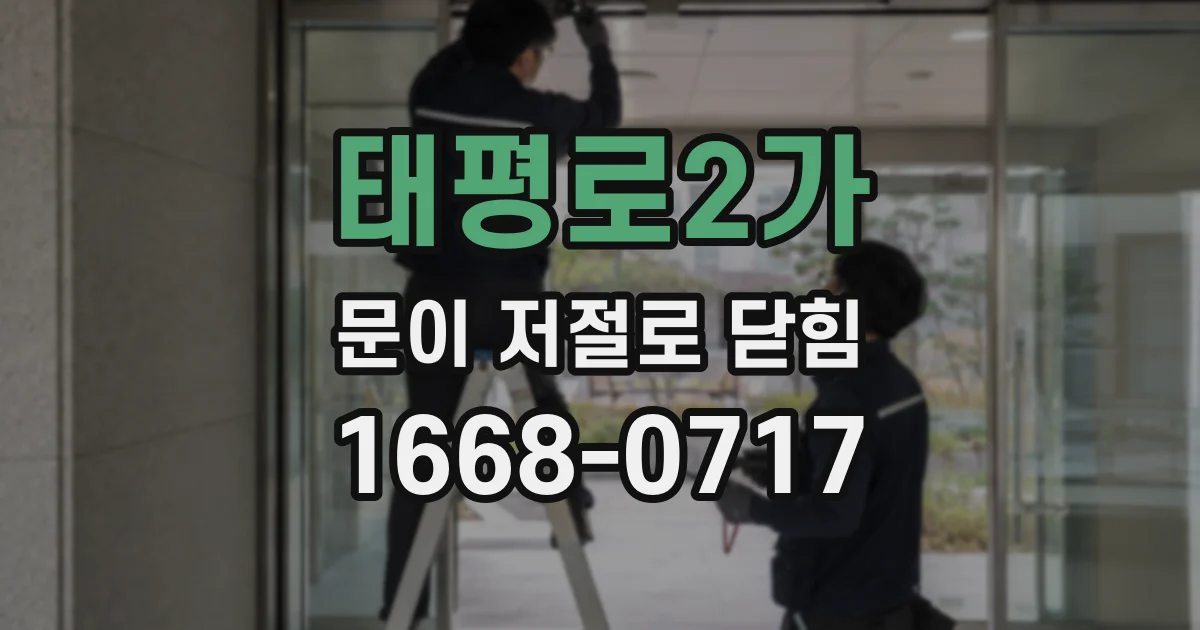 태평로2가 문이 저절로 닫힘