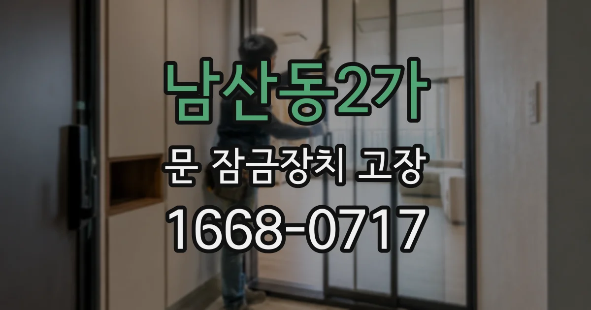 남산동2가 문 잠금장치 고장