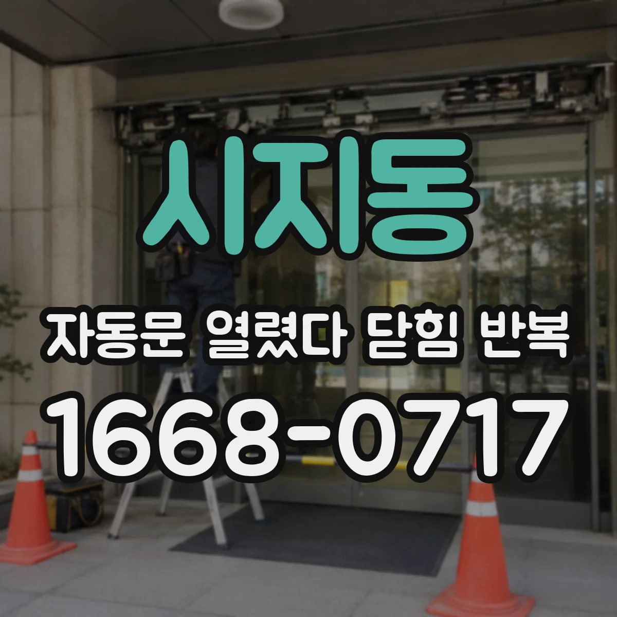 시지동 자동문 열렸다 닫힘 반복