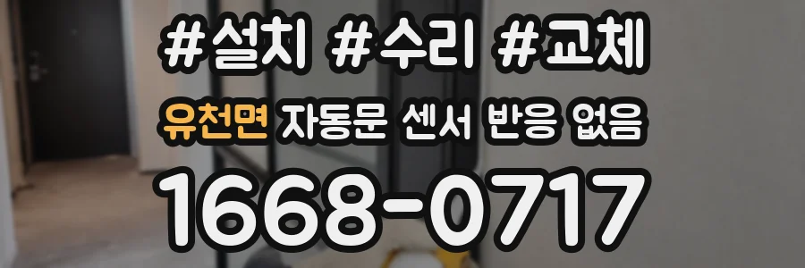 유천면 자동문 센서 반응 없음