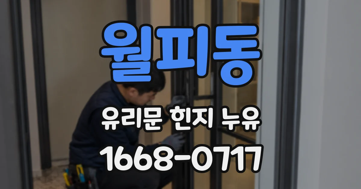 월피동 유리문 힌지 누유
