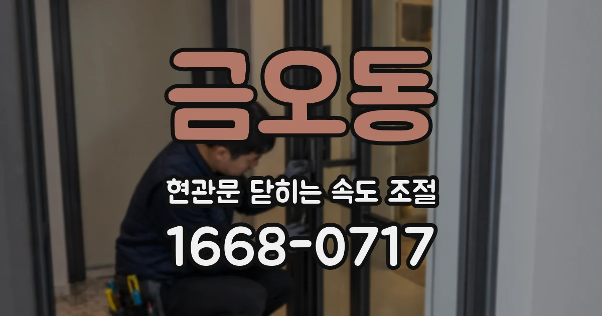 금오동 현관문 닫히는 속도 조절