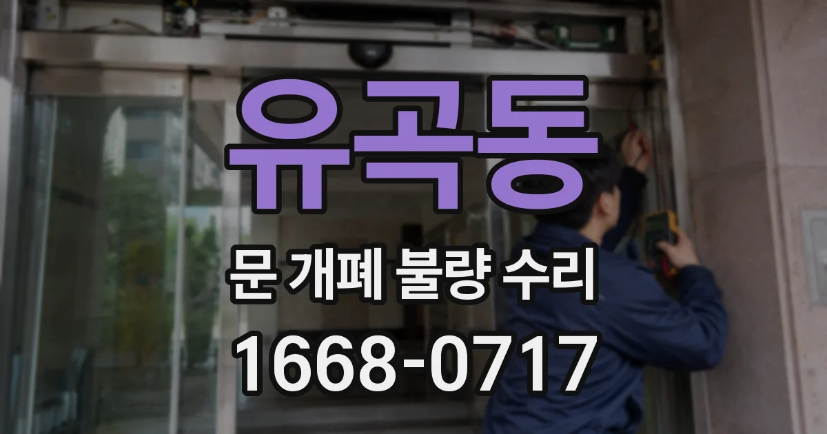 유곡동 문 개폐 불량 수리