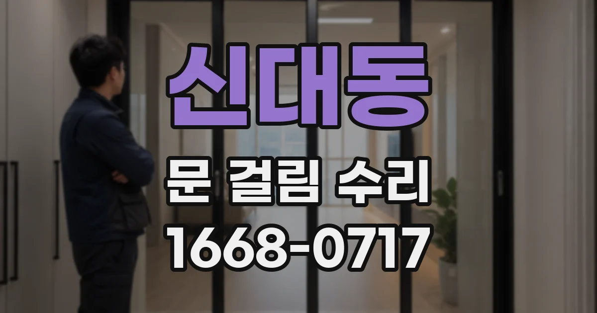 신대동 문 걸림 수리