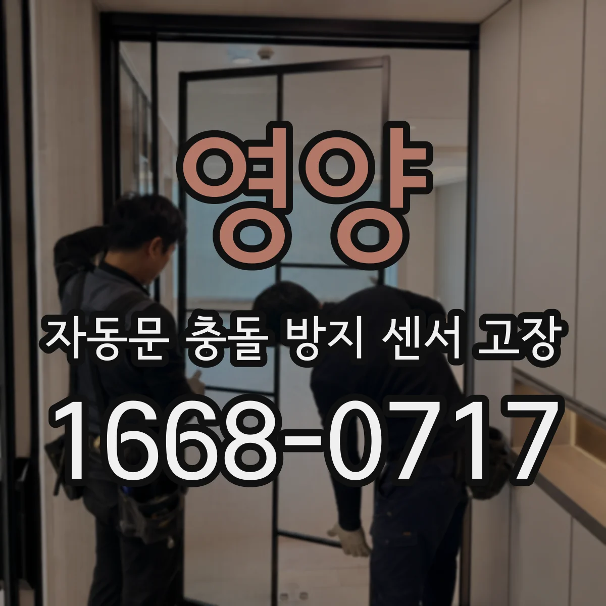 영양 자동문 충돌 방지 센서 고장