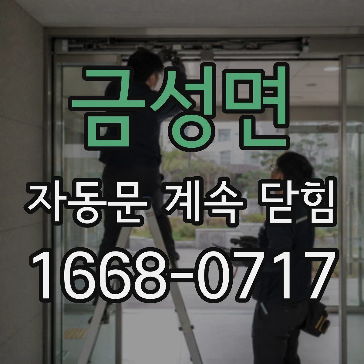 금성면 자동문 계속 닫힘