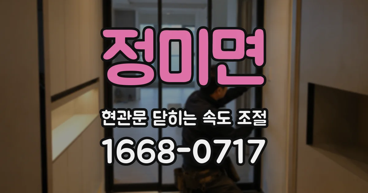 정미면 현관문 닫히는 속도 조절
